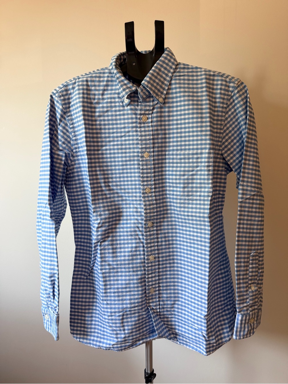 Brooks Brothers Light Blue White Gingham Button-Down Shirt